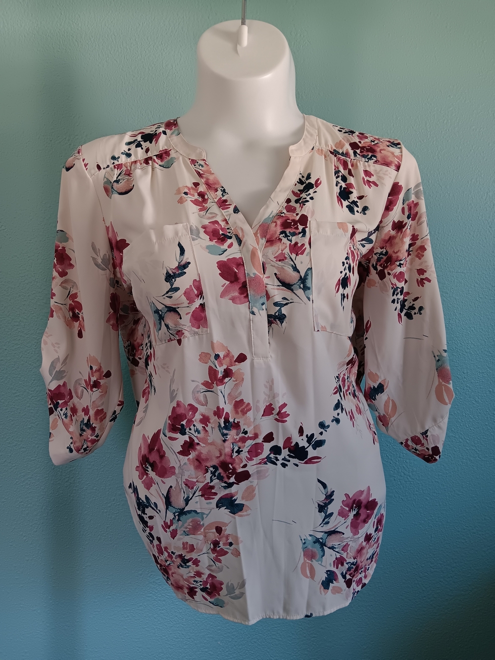 Torrid 2x Harper Floral Split-Neck Women's Blouse